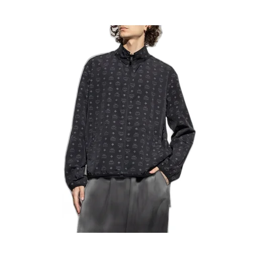 Mcm Logo Printed Zipped Jacket