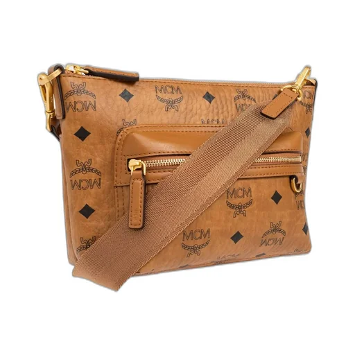 Mcm Allover Logo Printed Shoulder Bag
