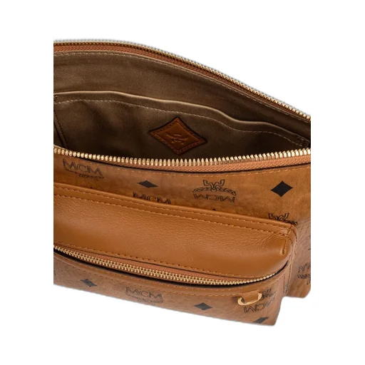 Mcm Allover Logo Printed Shoulder Bag