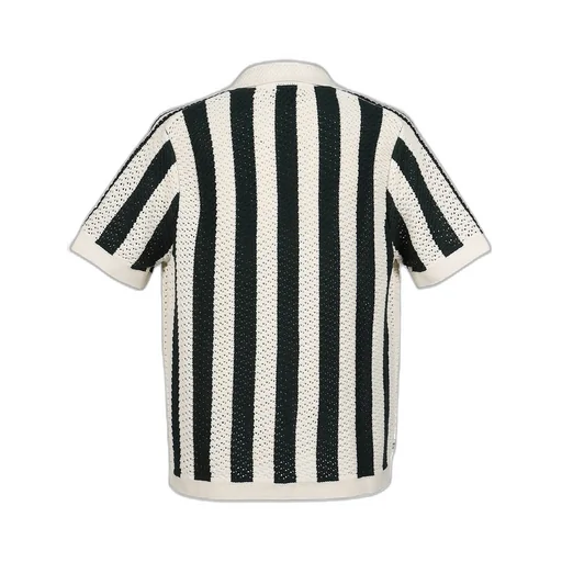 Knit Polo / Grn Night/Crm White
