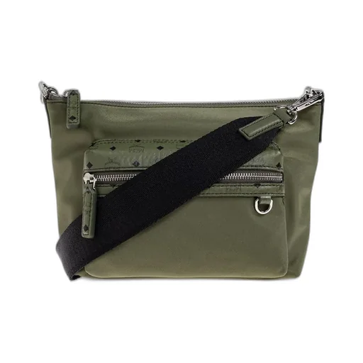 Mcm Jacquard Zipped Shoulder Bag