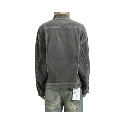 Bone Applique Corduroy Jacket / Gry
