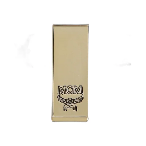 Mcm Monogram Print Money Clip Card Holder