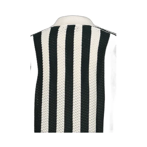Knit Polo / Grn Night/Crm White