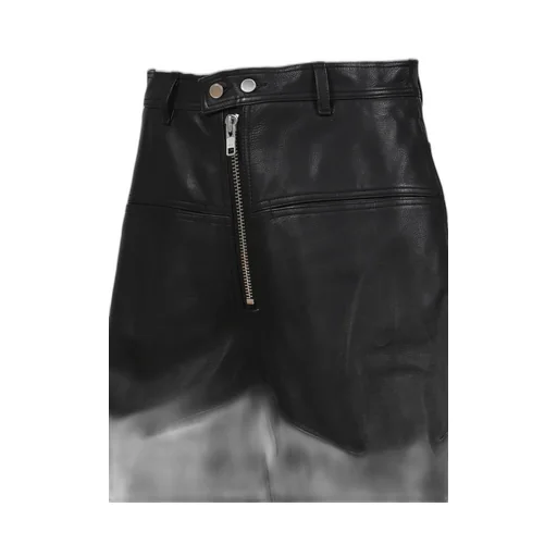 Cow Leather Baggy Shorts / Blk