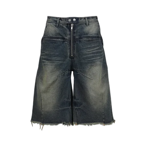Front Zip Baggy Denim Shorts / D.Ind