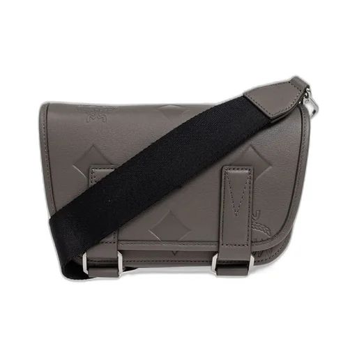 Mcm Logo Embossed Shoulder Bag