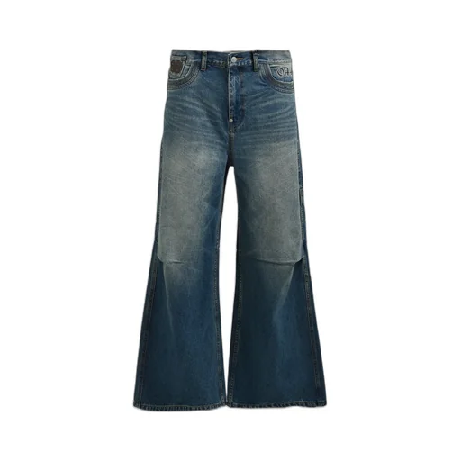 Chain ​​Eagle Patch Denim Pants / Ind