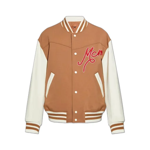 Mcm Logo Embroidered Varsity Jacket