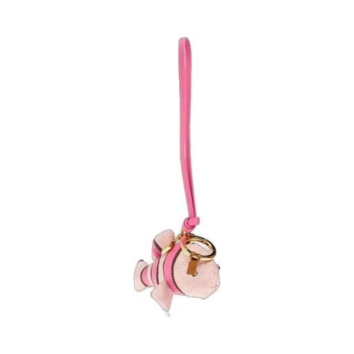 Mcm Fish Shaped Charm Keychain