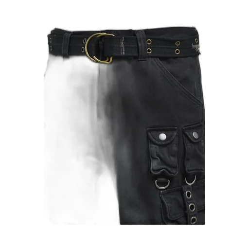 Bleach Cargo Pants W/Belt/Blk