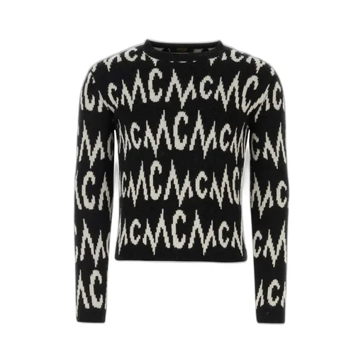 Mcm Logo Intarsia Crewneck Jumper