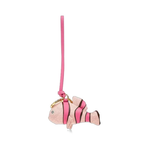 Mcm Fish Shaped Charm Keychain