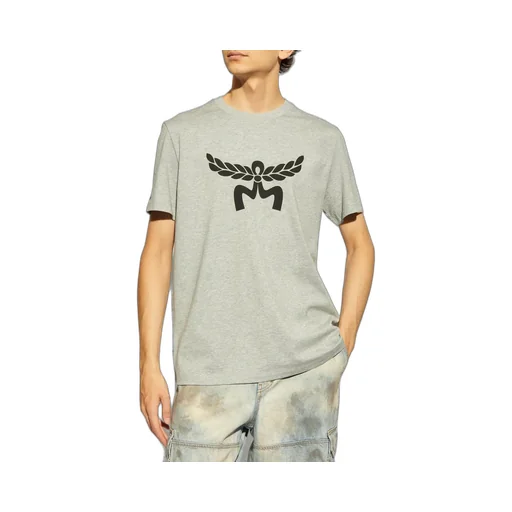 Mcm Logo Printed Crewneck T-Shirt