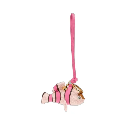 Mcm Fish Shaped Charm Keychain