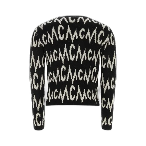 Mcm Logo Intarsia Crewneck Jumper