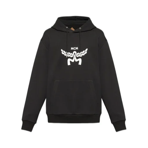 Mcm Logo Printed Drawstring Hoodie