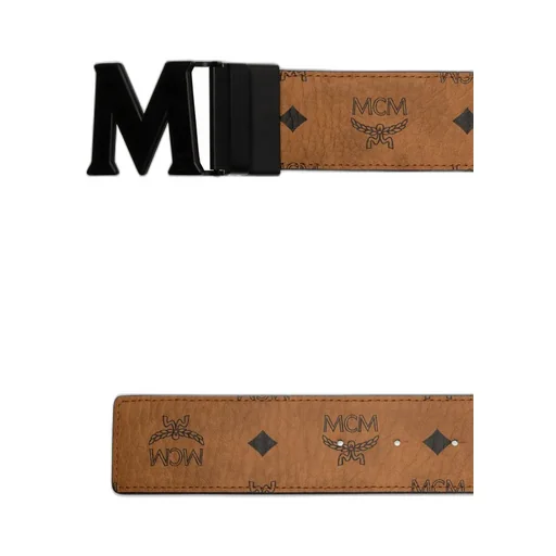 Mcm Classic Logo Detailed Buckle Belt