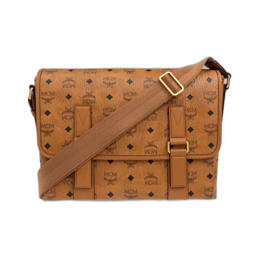 Mcm Monogrammed Messenger Bag