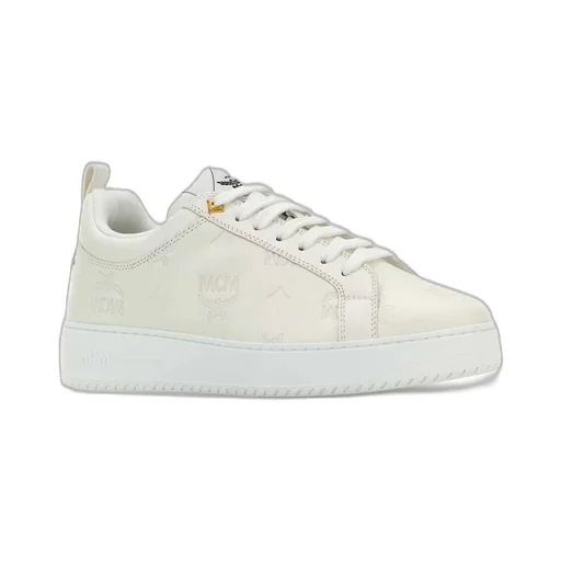 Mcm Logo-Embossed Lace-Up Sneakers