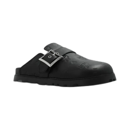 Mcm Round-Toe Slippers