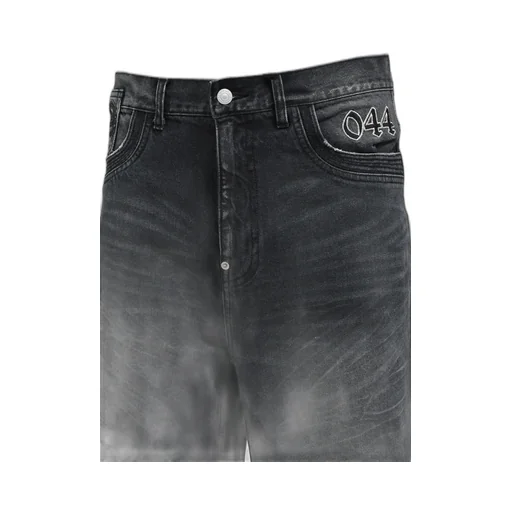 Chain ​​Eagle Patch Denim Pants / Blk