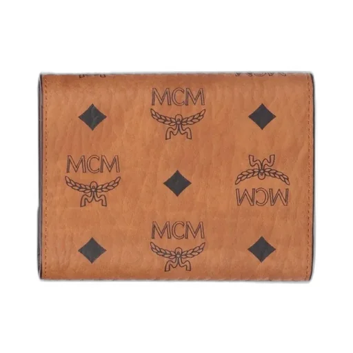 Mcm Visetos Monogram Printed Tri-Fold Wallet
