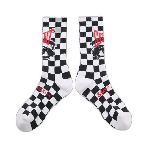 Socks/Eye+White / Blk/Wht