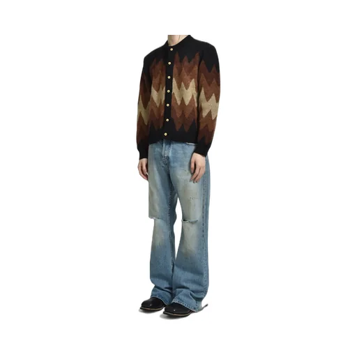 Degrade Jacquard Cardigan / Brw Bei