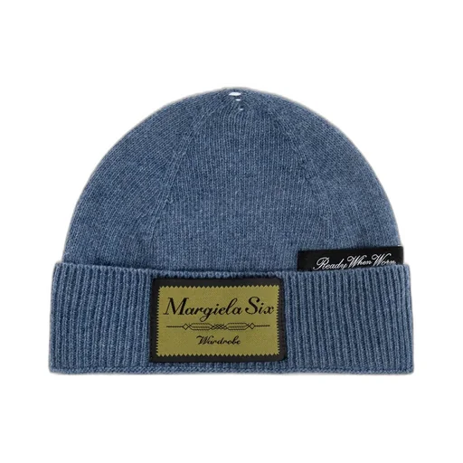 Mm6 Maison Margiela Logo Patch Knitted Beanie