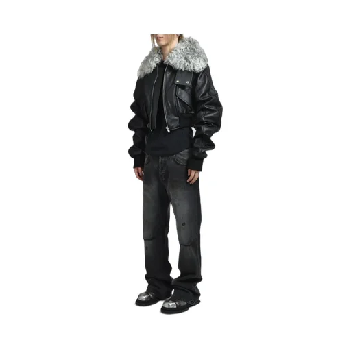 Consumer Cropped Bomber / Black