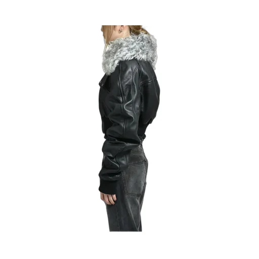 Consumer Cropped Bomber / Black
