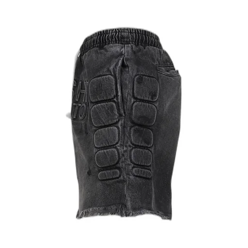 Denim Moto Short / Black Denim