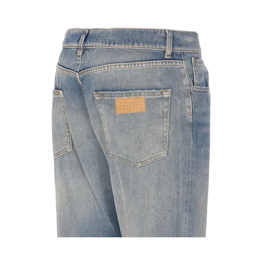 Mm6 Maison Margiela Logo Patch Bootcut Jeans