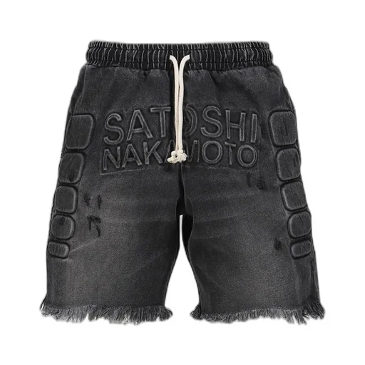Denim Moto Short / Black Denim
