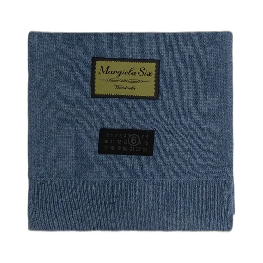 Mm6 Maison Margiela Logo Patch Knitted Scarf