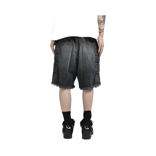 Denim Moto Short / Black Denim
