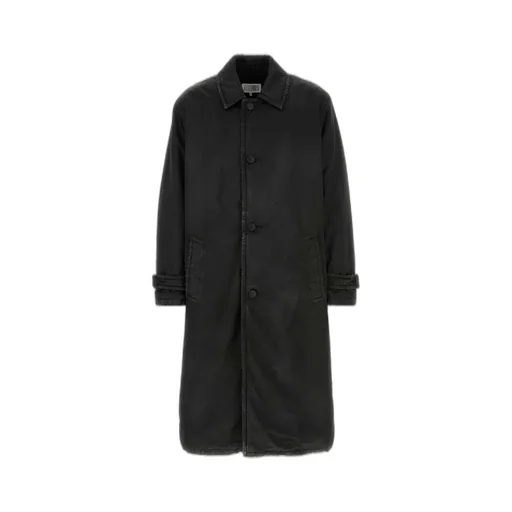 Mm6 Maison Margiela Waxed Single-Breasted Coat