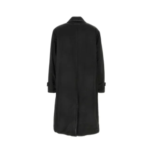 Mm6 Maison Margiela Waxed Single-Breasted Coat