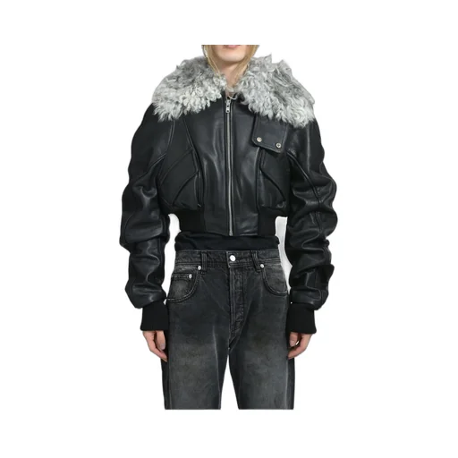 Consumer Cropped Bomber / Black