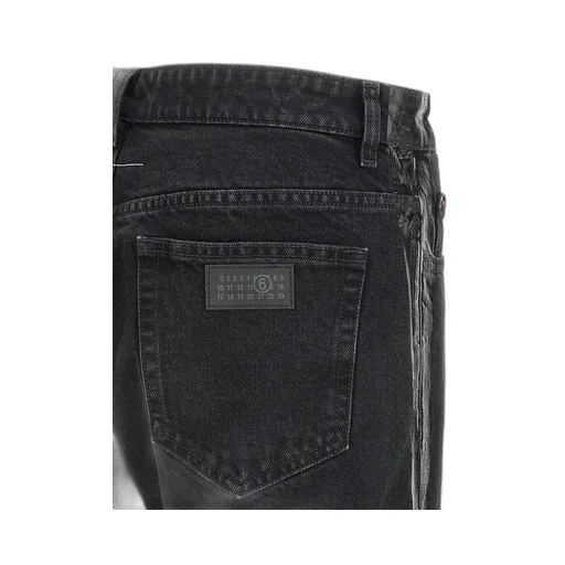 Mm6 Maison Margiela Logo Patch Taped Jeans