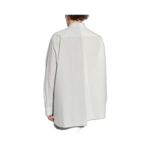Mm6 Maison Margiela Panelled Stripe Detailed Long-Sleeve Shirt