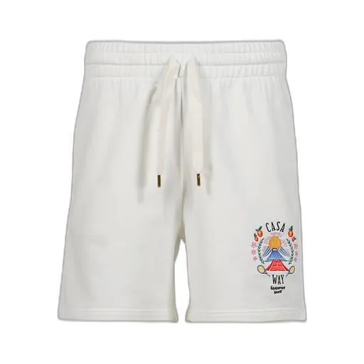 Casa Way Mountain Embroidered Sweatshorts / Wht