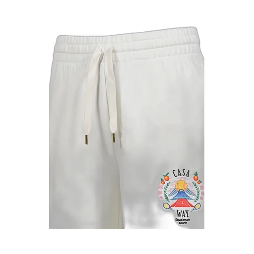 Casa Way Mountain Embroidered Sweatshorts / Wht