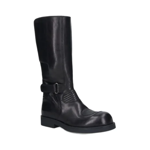 Mm6 Maison Margiela Buckle Detailed Biker Boots