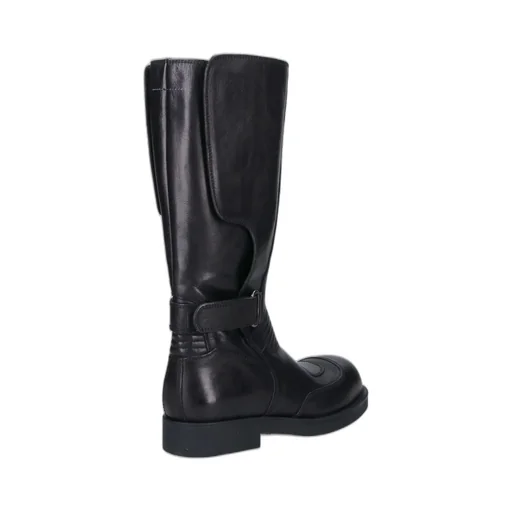 Mm6 Maison Margiela Buckle Detailed Biker Boots