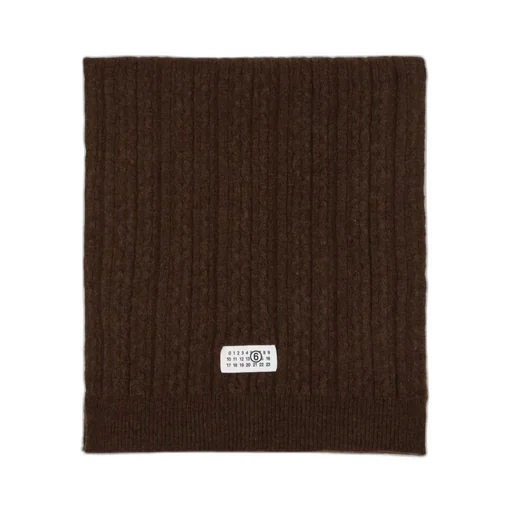 Mm6 Maison Margiela Numeric Patch Ribbed Scarf