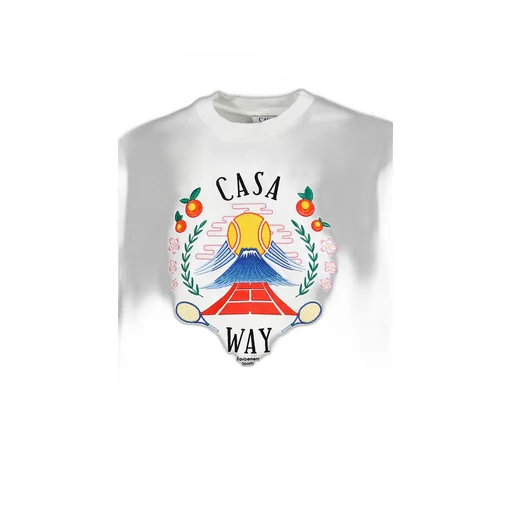 Casa Way Mountain Embroidered Sweatshirt / Wht