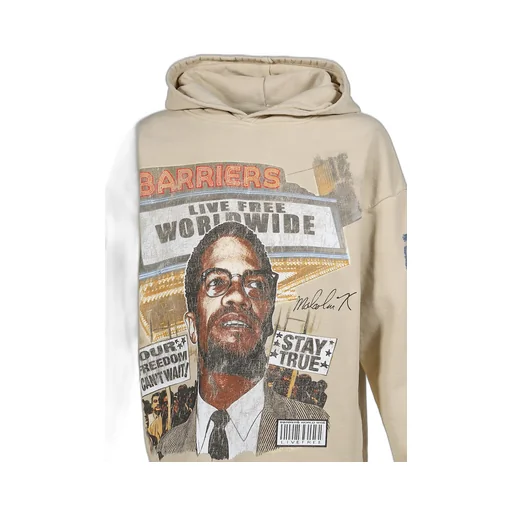 Malcolm X Cream Hoodie / Crm