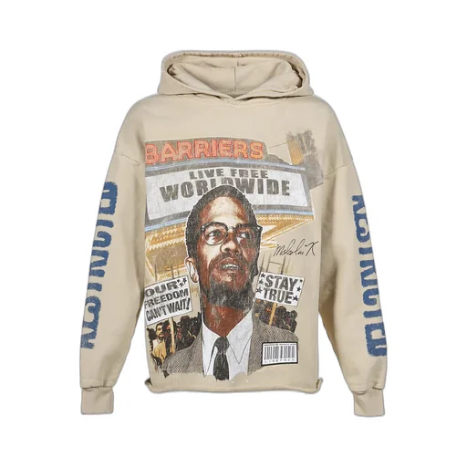 Malcolm X Cream Hoodie / Crm